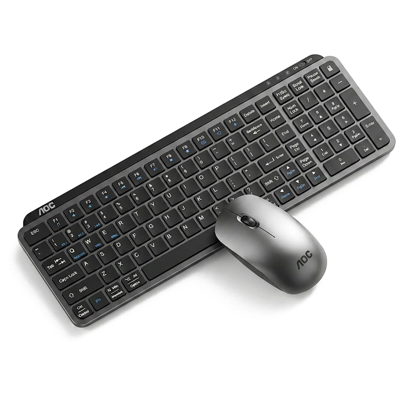 AOC KM600 Dual Mode Wireless + Bluetooth 5.0 Keyboard and Mouse Combo - Black (KM-KM600B)