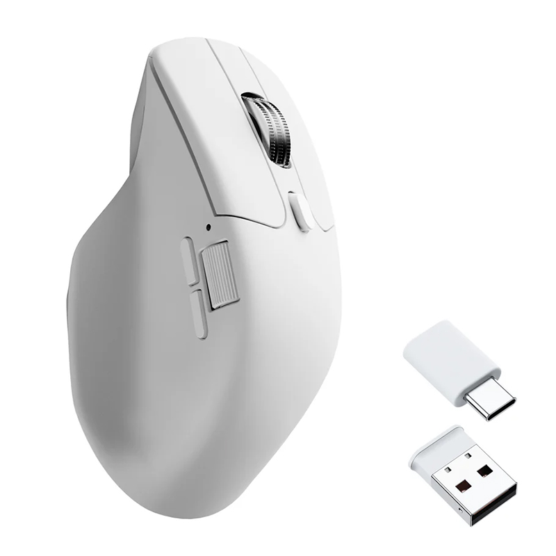 Keychron M6 Optical Wireless Mouse with All Silent Micro Switch - White (MSKCM6SA3)