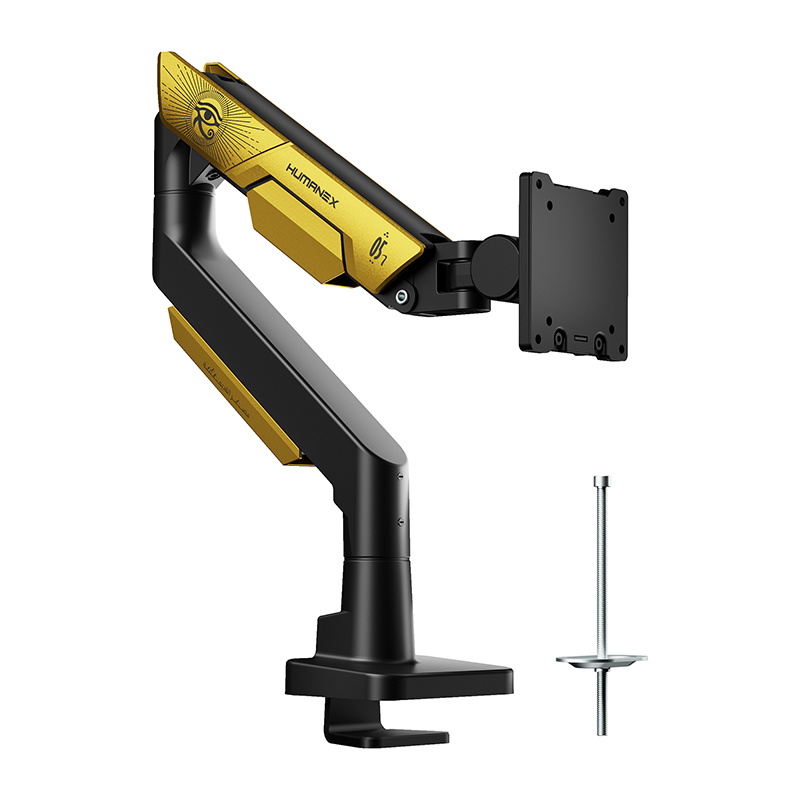 Humanmotion Humanex Divine-Power Premium Gaming Single Monitor Arm - Yellow (TX05-1YE)