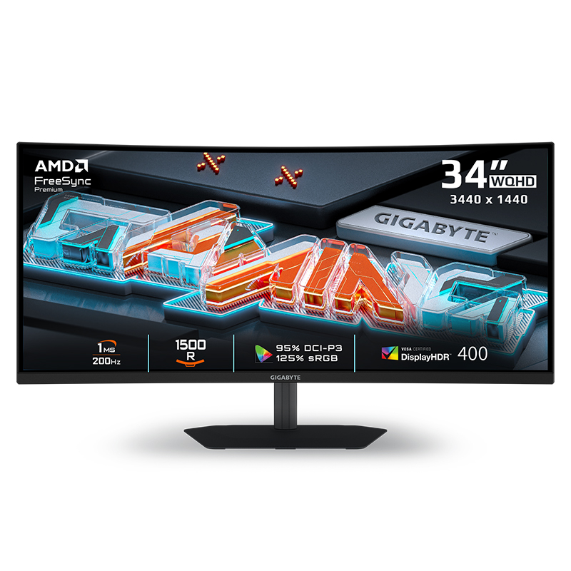 Gigabyte 34in WQHD VA 200Hz Curved Gaming Monitor (G34WQC2)
