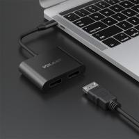 Display-Adapters-Volans-Aluminium-4K-USB-C-to-Dual-DisplayPort-Adapter-with-MST-Dual-Monitor-VL-UC2DP-S-5