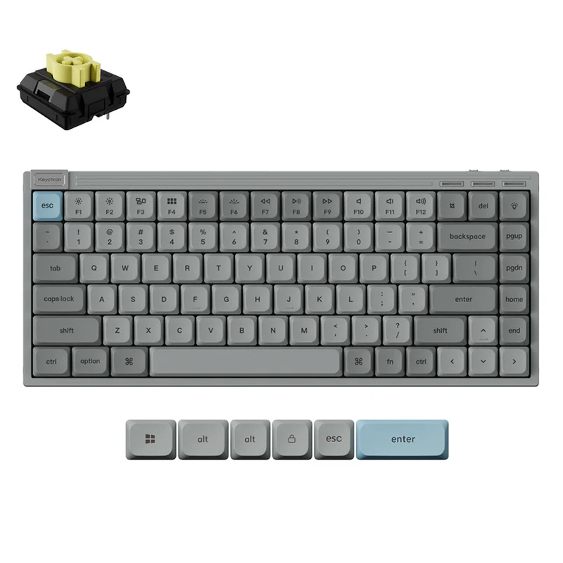 Keychron J9 QMK Wireless Mechanical Keyboard - Grey (KBKCJ9MH4)