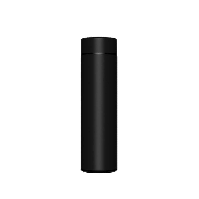 500ML Black Stainless Steel Smart Temp Display Thermos, Outdoor Portable Travel Insulated Cup