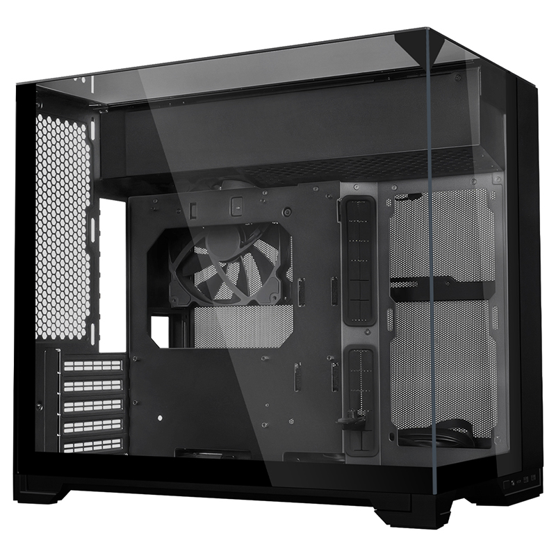Lian Li O11 Vision-M Compact Tempered Glass mATX Case - Black (PC-O11VMX)