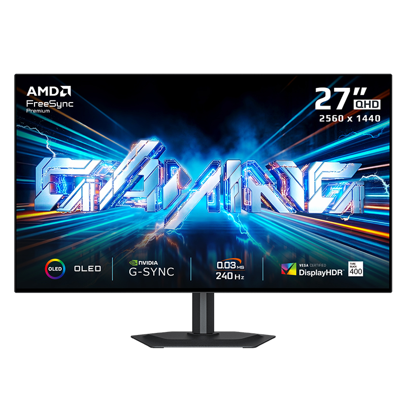Gigabyte 27in QHD WOLED 240Hz AMD Freesync Premium Gaming Monitor (GO27Q24G)