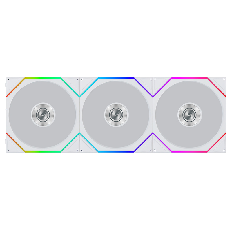 Lian Li Uni Fan TL Flex 2.4GHz Wireless 120mm Reverse Blade ARGB Fan 3 Pack - White (12RTL1F3W)
