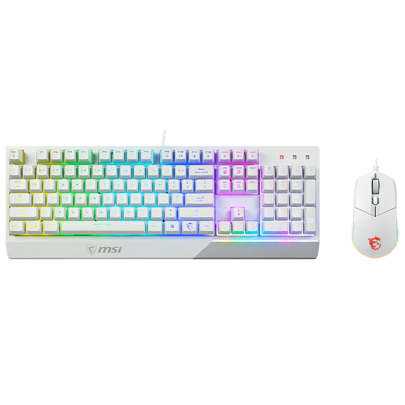 MSI Vigor GK30 Combo Keyboard and Mouse - White US (VIGOR GK30 COMBO WHITE US)