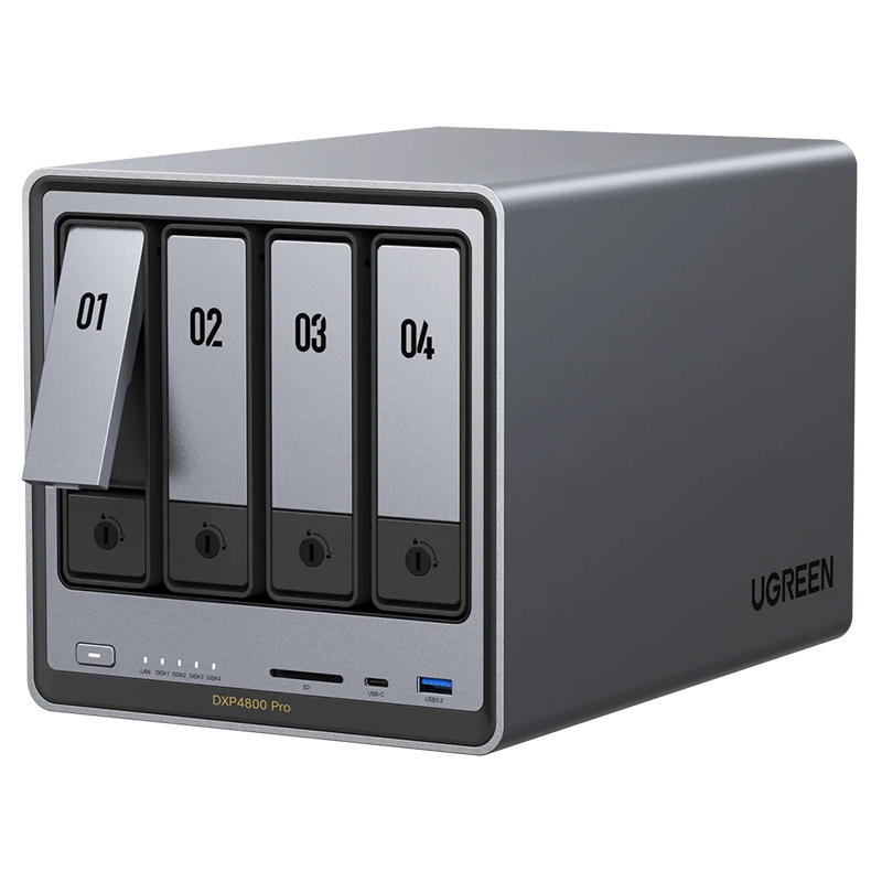 UGreen NASync DXP4800 Pro 4 Bay i3-1315U 8GB RAM DDR5 Diskless NAS (DXP4800 Pro)