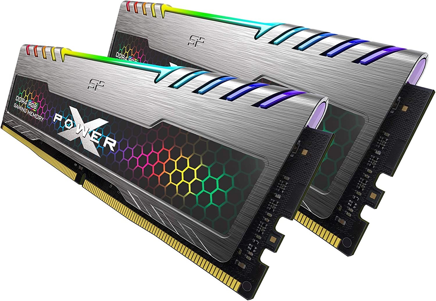 Silicon Power 16GB (2x8GB) 3200MT/s Turbine Gaming Desktop Memory RGB DDR4 RAM - SP016GXLZU320BDB