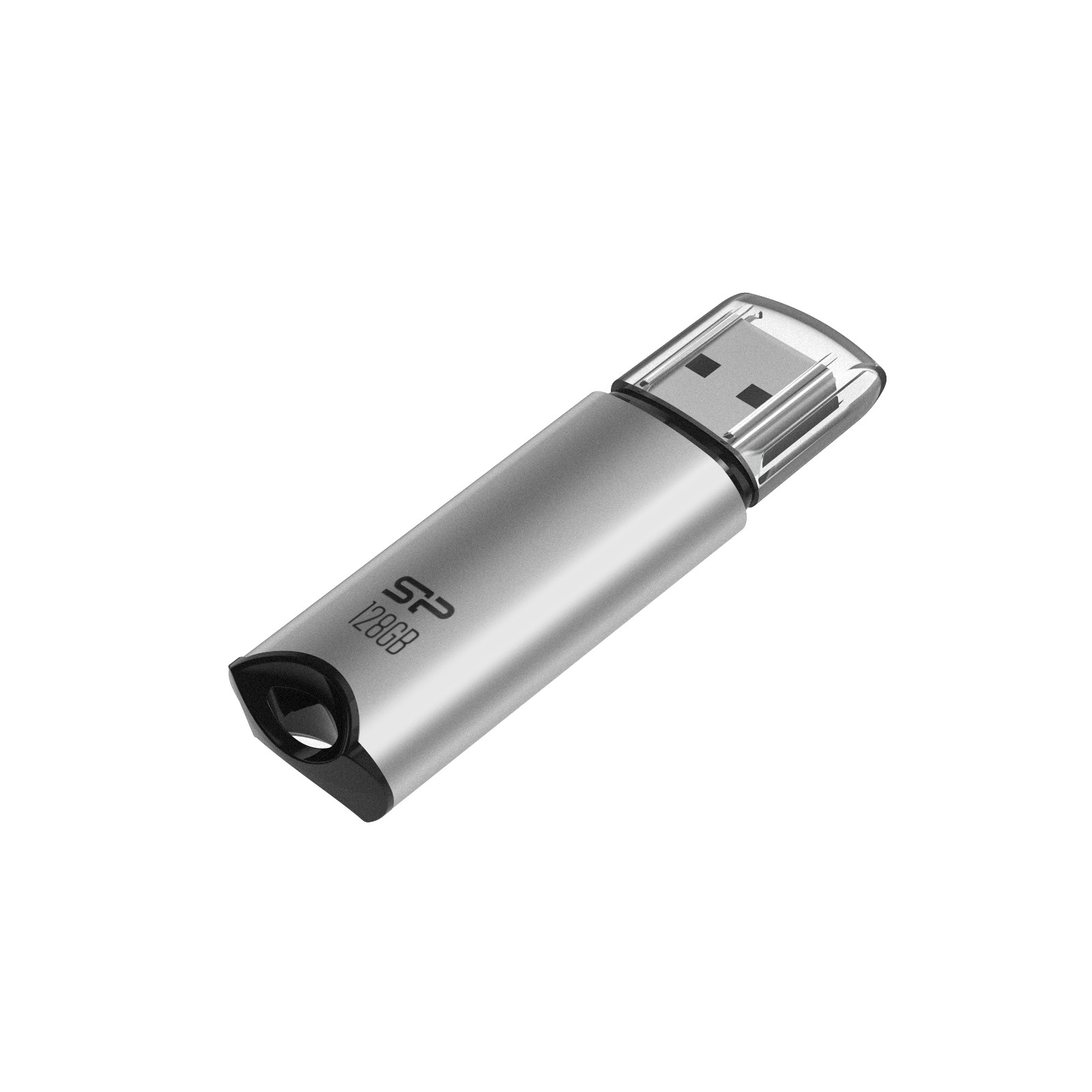 Silicon Power 128GB Marvel M02 USB 3.2 Gen 1 Flash Drive - Silver - SP128GBUF3M02V1S