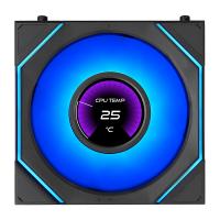 Lian Li Uni Fan SL Infinity 1.8in LCD Flex 2.4GHz Wireless 120mm Reverse Blade ARGB Fan - Black (12RSLIND1F1B)