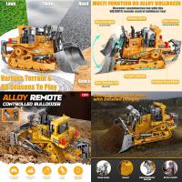 Educational-Toys-Remote-Control-Excavator-Bulldozer-Toy-2-4G-11-Channel-RC-Front-Loader-Tractor-AU-15