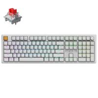 Keychron J5 QMK RGB Wireless Mechanical Keyboard White - Red Switch (KBKCJ5Q1T)