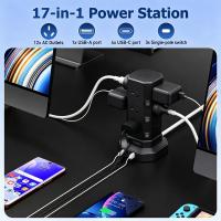Powerboards-and-Adapters-17-in-1-Surge-Protected-Tower-Power-Board-3M-Extension-Cord-Individual-Switches-12-AC-Outlets-USB-Ports-2400W-Power-Strip-for-Home-Office-Dorm-6