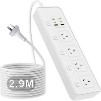 Powerboards-and-Adapters-3M-Individual-Control-Power-Strip-3250W-Surge-Protector-5-AU-Sockets-4USB-C-2USB-A-Wall-Mount-Extension-Cord-White-29