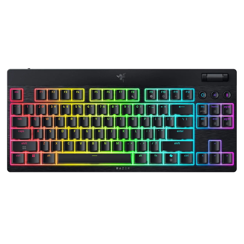 Razer BlackWidow V4 TKL HyperSpeed Wireless Low-profile Mechanical Gaming Keyboard - Yellow Linear Switch (RZ03-05450100)
