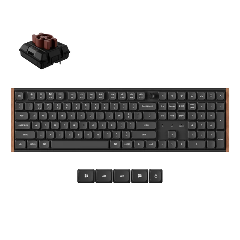 Keychron K5 Ultra 8K Wireless Custom Black Mechanical Keyboard - Milk POM Brown Switch (KBKCK5UH3)
