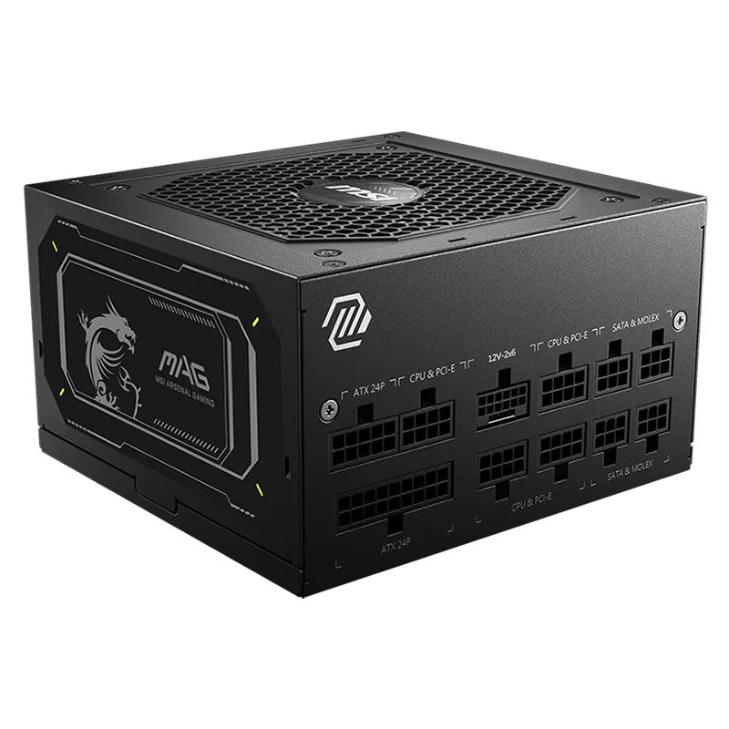 MSI MAG 750W A750GL PCIE5 II 80+ Gold Fully Modular PCIe 5.1 ATX 3.1 Power Supply - Bulk (MAG A750GL PCIE5 II BULK)