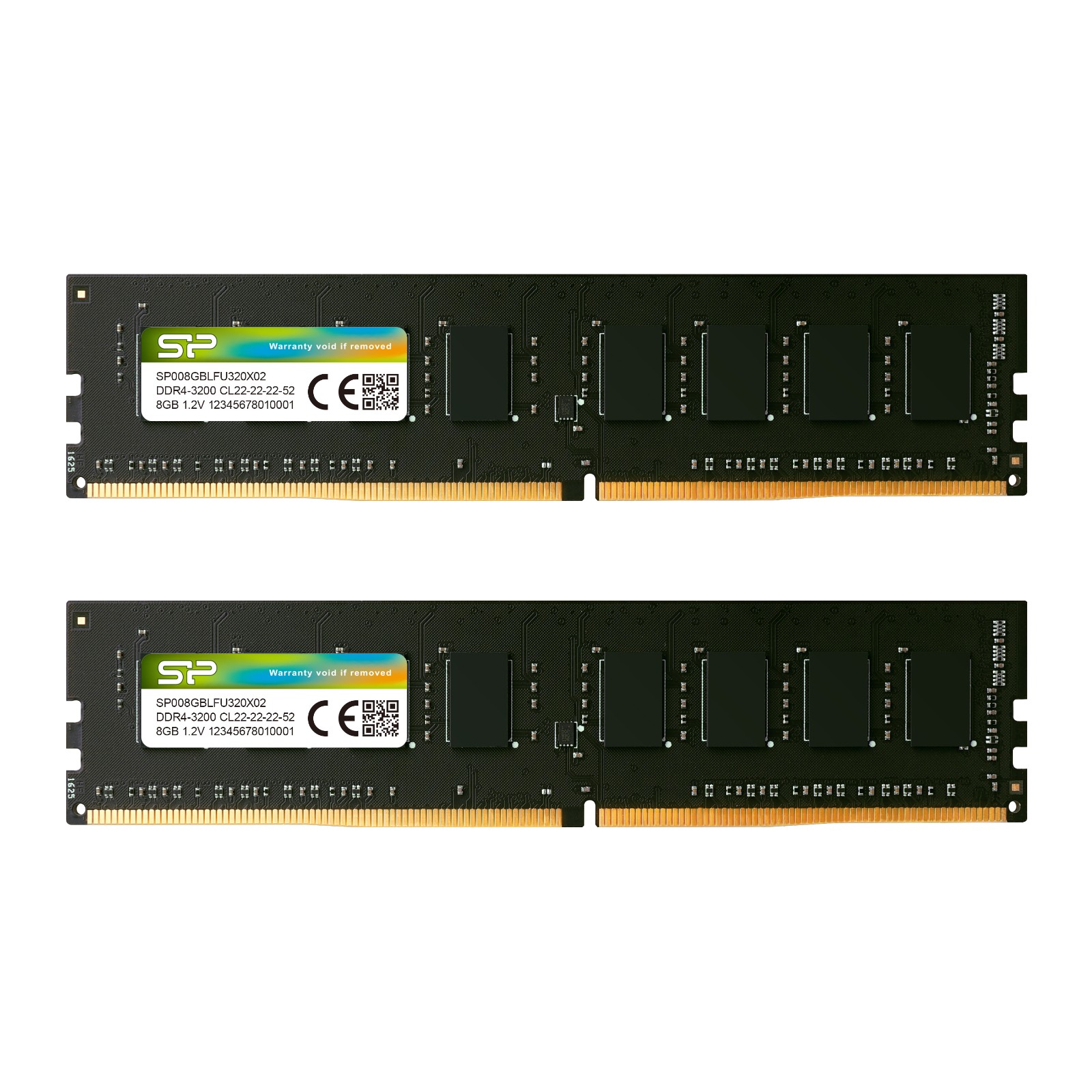 SP Silicon Power 16GB(2*8GB) CL22 UDIMM 3200MT/s DDR4 RAM Dual Desktop Memory - SP016GBLFU320X22