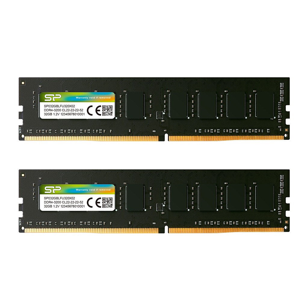 SP Silicon Power 32GB(2*16GB) CL22 UDIMM 3200MT/s DDR4 RAM Dual Desktop Memory - SP032GBLFU320X22