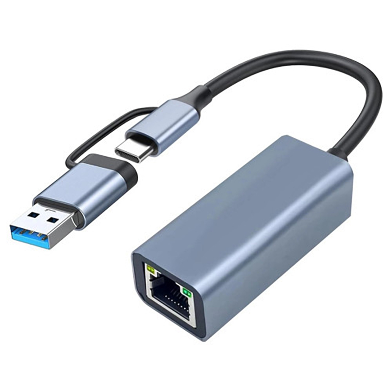 Generic USB 3.0 and USB Type-C Gigabit Ethernet Adapter (ADC-C+A-RJ45)