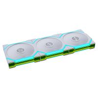 Lian Li Uni Fan SL Flex 120mm Reverse Blade ARGB White Fan - 3 Pack(12RSL1F3W)