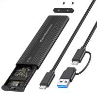 10Gbps M.2 SSD Enclosure, Dual Protocol NVMe & SATA, USB 3.2 Gen2 Type-C External SSD Case for 2230/2242/2260/2280 | Augearix