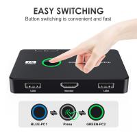 GPU-Accessories-2-Port-HDMI-USB-KVM-Switch-Control-2-Computers-Share-Monitor-Keyboard-Mouse-Support-4K-60Hz-Includes-2-HDMI-Cables-and-2-USB-Cables-Augearix-3