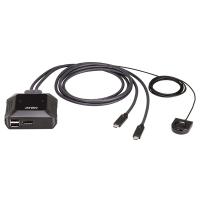 Aten 2-Port 4K DisplayPort USB-C Cable KVM Switch with Remote Port Selector (US3312-AT)