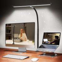 17 Inch Clamp LED Desk Lamp, Stepless Dimming & Colour Temp Adjustable, Flexible Gooseneck Eye-Caring Task Lamp for Study Work | Augearix
