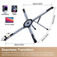 Laptop-Accessories-3-in-1-Portable-Laptop-Stand-with-Magnetic-Phone-Holder-Grey-Augearix-2