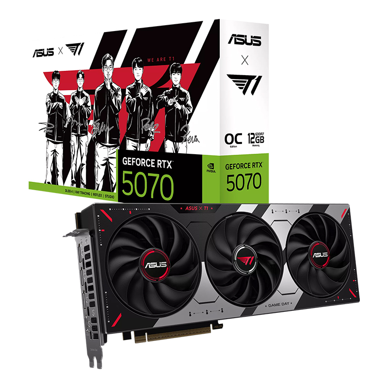 Asus T1 GeForce RTX 5070 12GB GDDR7 OC Graphics Card (T1-RTX5070-O12G-GAMING)