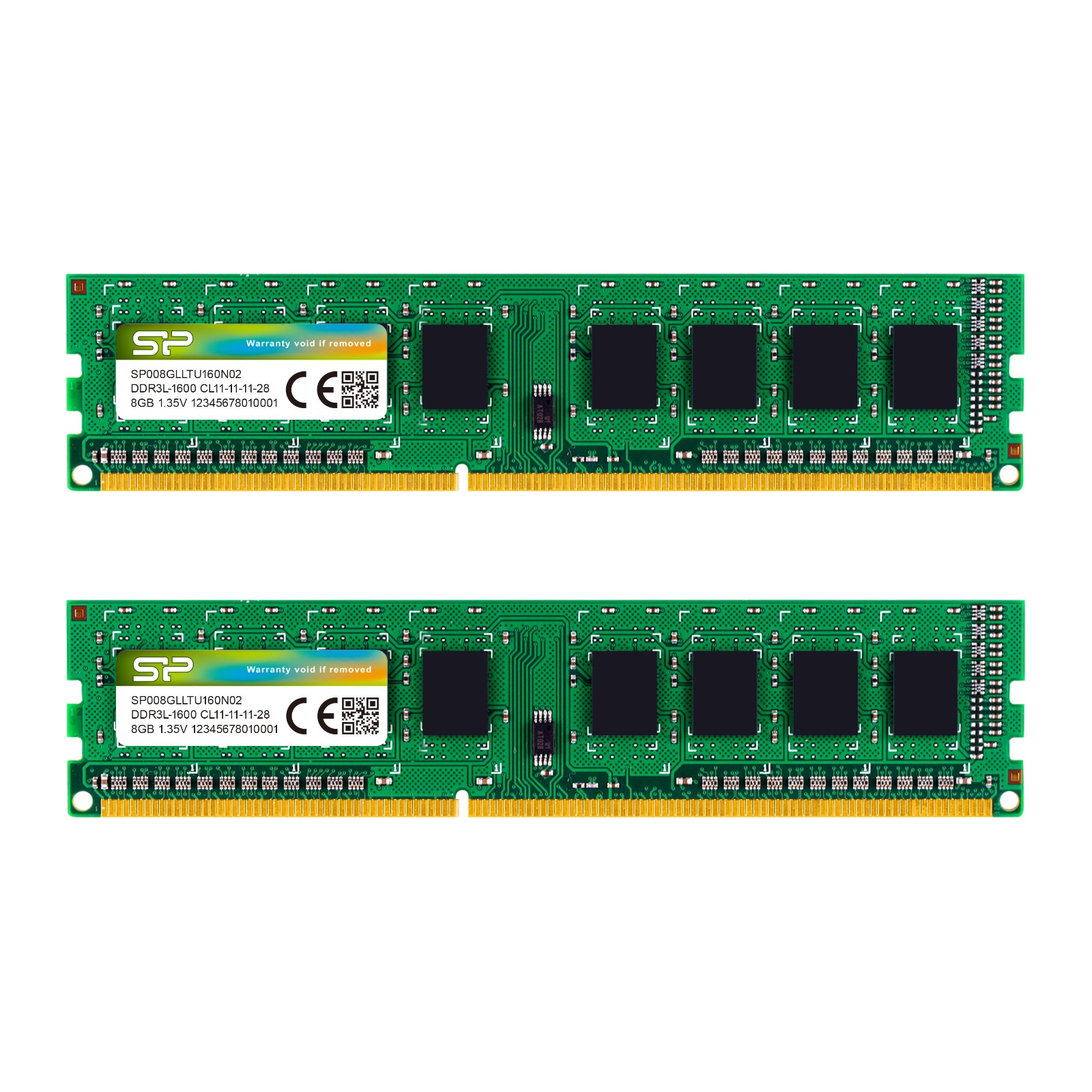 Silicon Power 16GB (2x8G) DDR3L 1600MT/s PC3-12800 1.35V CL11 (240 pins) - SP016GLLTU160N22
