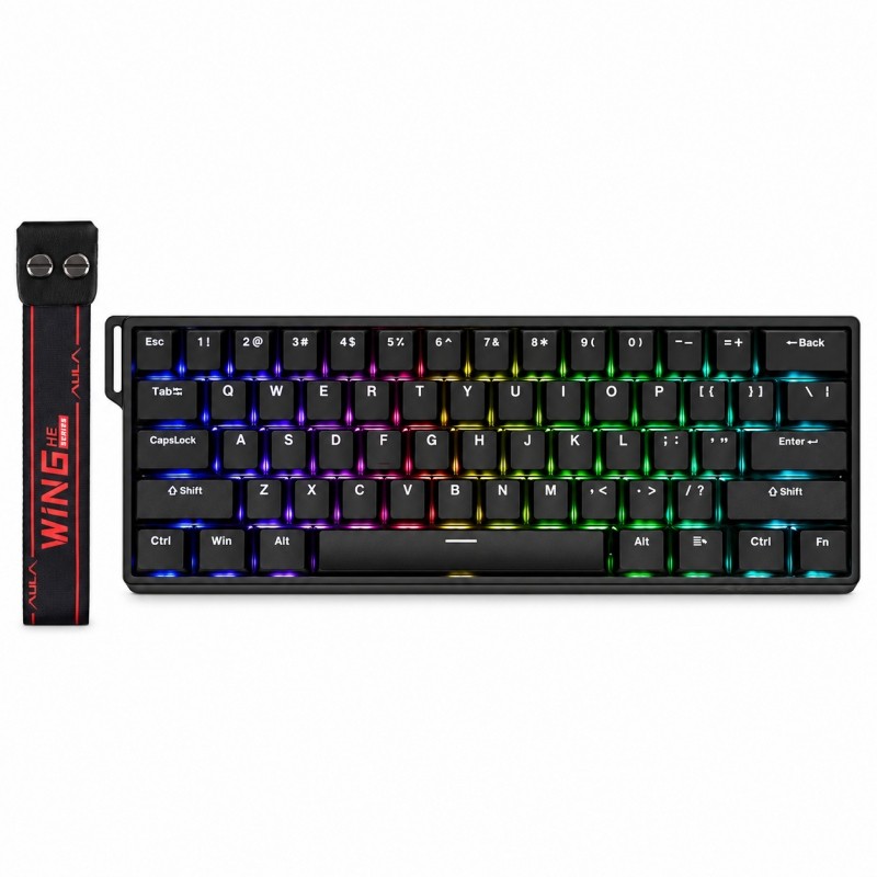 EPOMAKER WIN60 HE 60% Wired Magnetic Keyboard with Adjustable Actuation, 8000Hz Polling Rate, Hall Effect Switches, Hot-Swap, for FPS Games (Black)