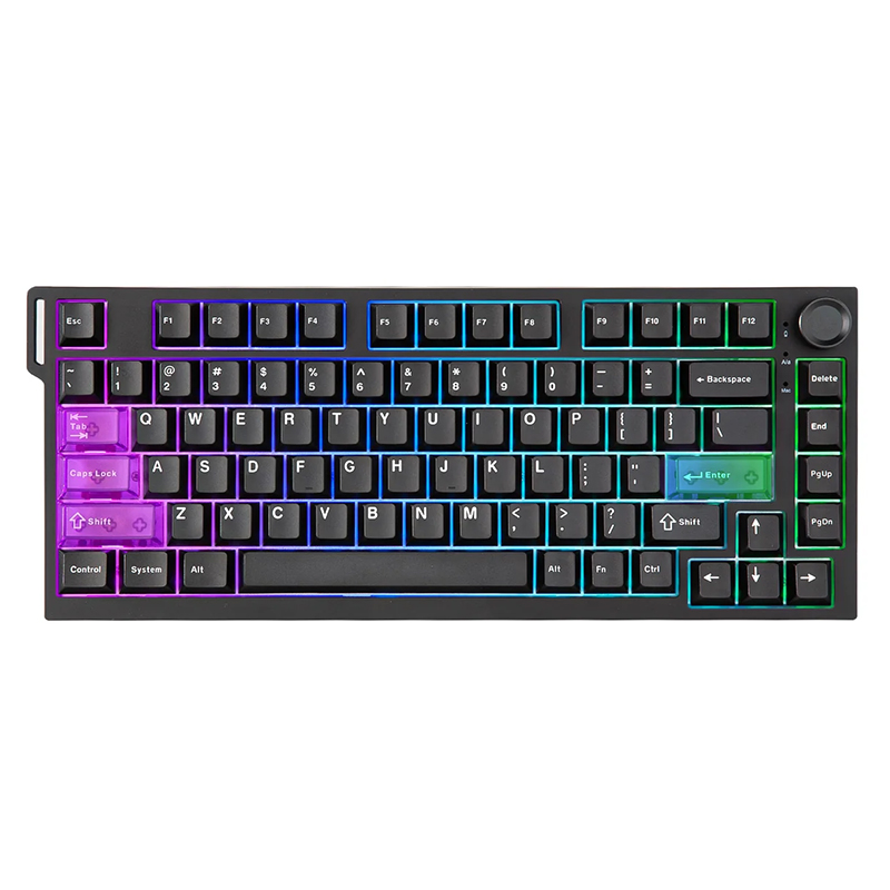 YUNZII RT75 Pro Dual-8K Rapid Trigger Wireless Gaming Magnetic Keyboard - Outemu Magnetic Red Switch (KBYZRT75PROBK)