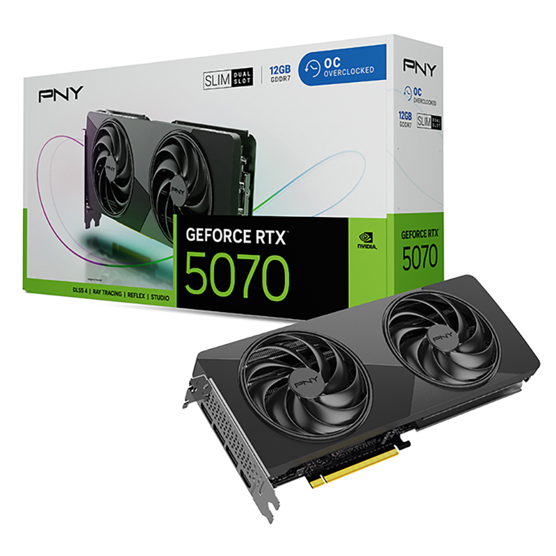 PNY GeForce RTX 5070 OC 12GB Slim Graphics Card (VCG507012DFSXPB1-O)