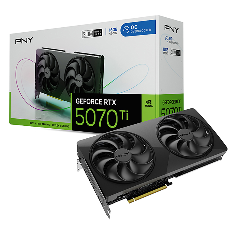PNY GeForce RTX 5070 Ti OC 16GB Slim Graphics Card (VCG5070T16DFSXPB1-O)