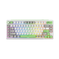 RK ROYAL KLUDGE L75 Gasket Mount Mechanical Keyboard Tri-Mode 75% TKL Wireless Keyboard BT/2.4G/USB-C, Hot Swappable,Lemon Green