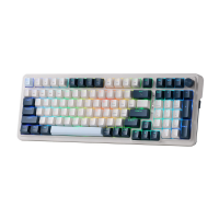 Redragon K686 PRO 98 Keys Wireless Gasket RGB 3-Mode Mechanical Noise Dampening Gaming Keyboard Hot-Swap in Linear Red Switch , Blue Himmel Color