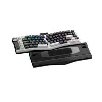 RK ROYAL KLUDGE A72 Alice Ergonomic Wireless Tri-Mode 68% Gasket Mechanical Keyboard w/Knob/Macro Keys/Touchable Nameplate, Silent Switch, Cloudy