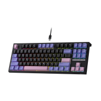 RK ROYAL KLUDGE C87 HE Rapid Trigger Gaming 75% TKL Wired RGB Mechanical, Hall Effect Magnetic Switch Keyboard, Black&Pink