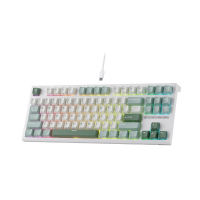 RK ROYAL KLUDGE C87 HE Rapid Trigger Gaming Keyboard, 75% TKL Wired RGB Mechanical Hall Effect Magnetic Switch Keyboard,Cyan