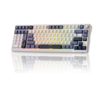 RK ROYAL KLUDGE L98 Wireless Mechanical Keyboard w/Left-Handed Southpaw Design Numpad & Hot Swappable Knob, Tri-Mode 95% Keyboard,Sage Blue