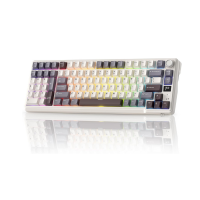 RK ROYAL KLUDGE L98 Wireless Mechanical Keyboard w/Left-Handed Southpaw Design Numpad & Hot Swappable Knob, Tri-Mode 95% Keyboard,Sandalwood Brown