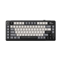 RK ROYAL KLUDGE Mechanical Keyboard L75, RGB, 2.4Ghz/BT/Wired, Cream Switch, Knight Black