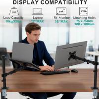Laptop-Accessories-Single-Laptop-Notebook-Desk-Mount-Stand-Fully-Adjustable-Extension-with-C-clamp-Fits-up-to-17-inch-Laptops-Black-4