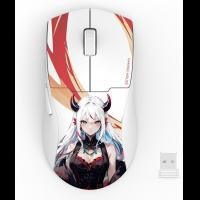 Redragon M918AK 3-Mode Wireless Gaming Mouse, 55G Lightweight 26K DPI Mouse Ergonomic Natural Grip Build, Full Programmable Buttons, White
