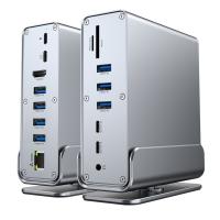 15-in-1 USB-C Dock | 4K@60Hz Display, Gigabit LAN, 100W PD, USB3.2, SD/TF & Audio|Augearix