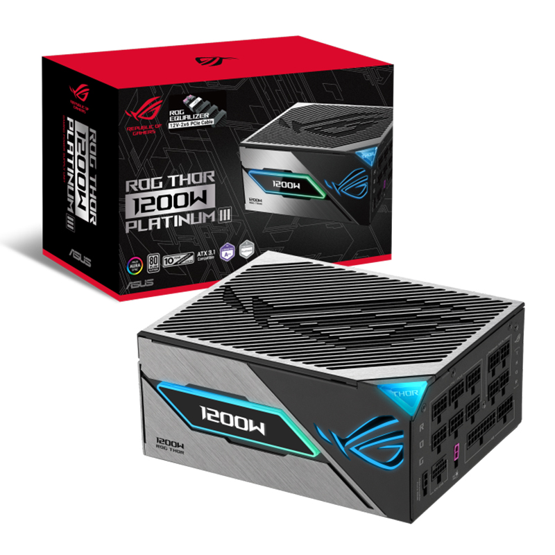 Asus 1200W ROG Thor Platinum III (ROG Equalizer) 80+ Platinum Cybenetics ATX12V Power Supply (ROG-THOR-1200P3-GAMING-E)