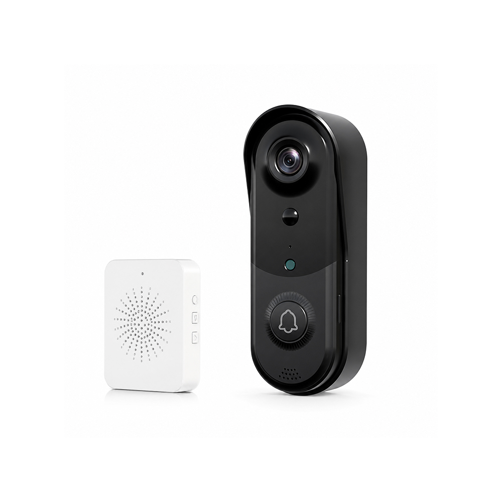 2K Smart Video Doorbell – 120° Wide Angle 2-Way Talk PIR Motion Detection No-Drill Installation